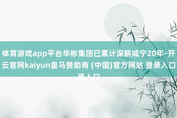 体育游戏app平台华彬集团已累计深耕咸宁20年-开云官网kaiyun皇马赞助商 (中国)官方网站 登录入口