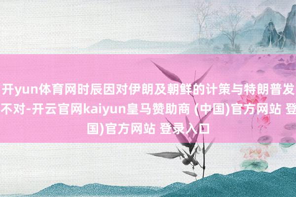 开yun体育网时辰因对伊朗及朝鲜的计策与特朗普发生严重不对-开云官网kaiyun皇马赞助商 (中国)官方网站 登录入口